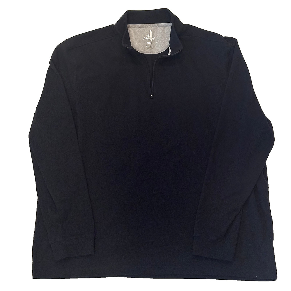 JOHNNIE-O QUARTER ZIP UP 1/4 PULLOVER STRETCH SHIRT MEN'S SIZE 2XL BLACK
